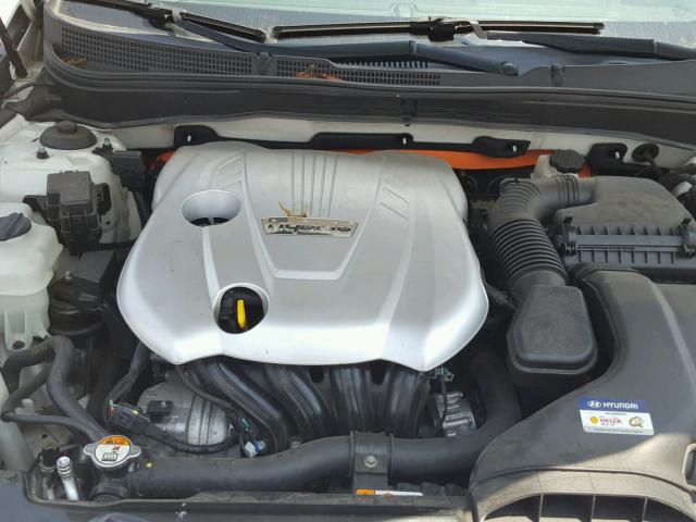 KMHEC4A49DA051224 - 2013 HYUNDAI SONATA HYB WHITE photo 7