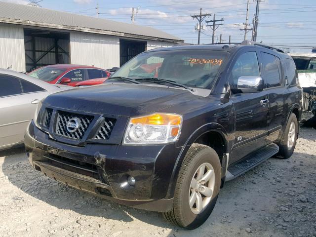 5N1BA08C48N631445 - 2008 NISSAN ARMADA SE BLACK photo 2