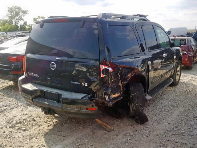 5N1BA08C48N631445 - 2008 NISSAN ARMADA SE BLACK photo 4