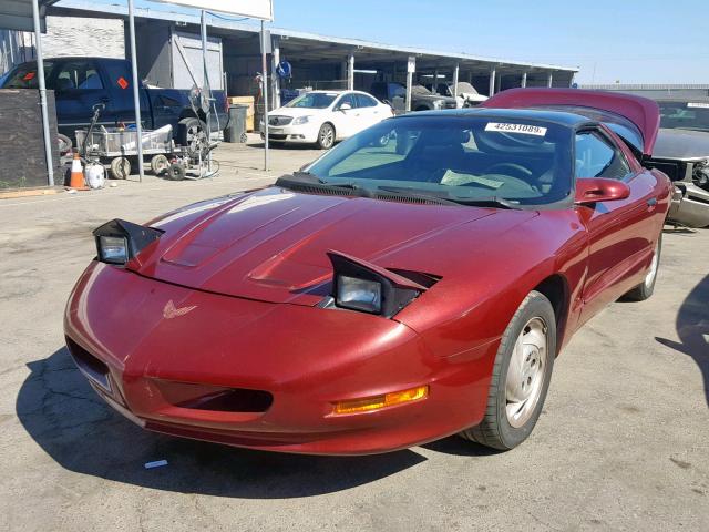 2G2FV22P1P2210816 - 1993 PONTIAC FIREBIRD F MAROON photo 2