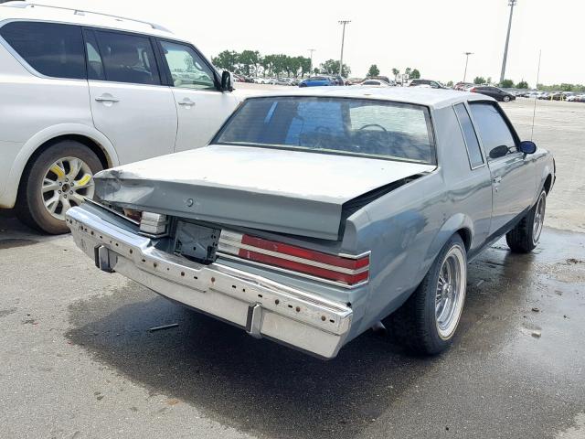 1G4GJ11Y2HP409167 - 1987 BUICK REGAL GRAY photo 4