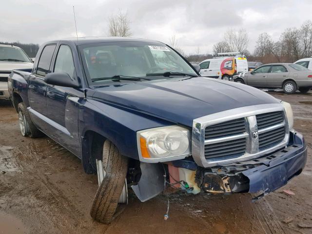 1D7HW48N75S220147 - 2005 DODGE DAKOTA QUA BLUE photo 1