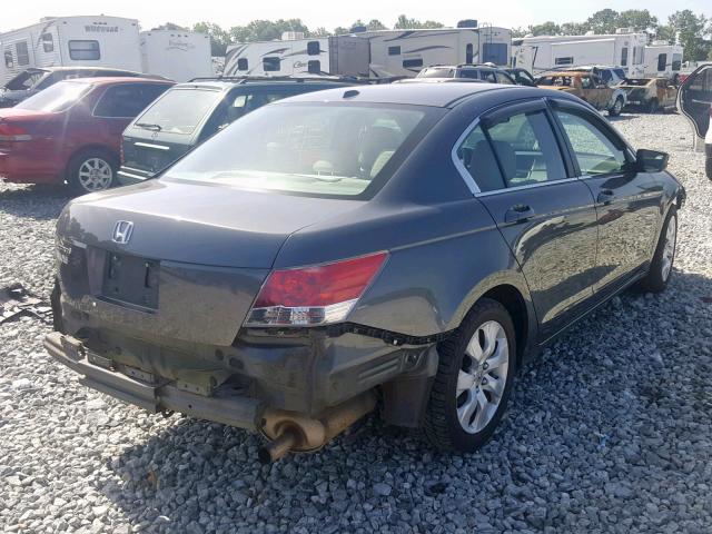 1HGCP26878A017595 - 2008 HONDA ACCORD EXL GRAY photo 4