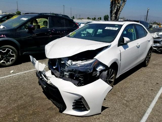 2T1BURHE1HC799239 - 2017 TOYOTA COROLLA L WHITE photo 2