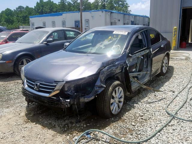 1HGCR2F88DA032837 - 2013 HONDA ACCORD EXL GRAY photo 2