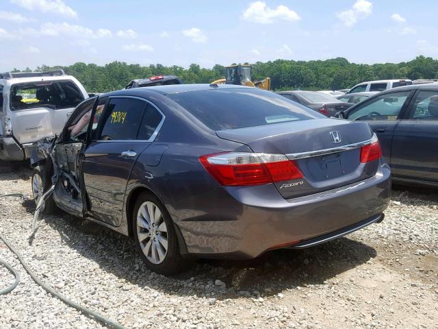 1HGCR2F88DA032837 - 2013 HONDA ACCORD EXL GRAY photo 3