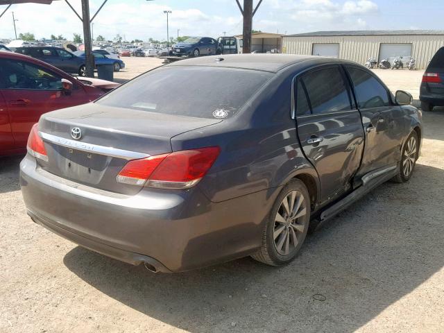 4T1BK3DB0CU469078 - 2012 TOYOTA AVALON BAS GRAY photo 4