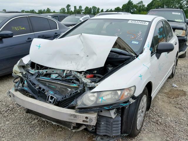 2HGFA1F35AH507926 - 2010 HONDA CIVIC VP WHITE photo 2