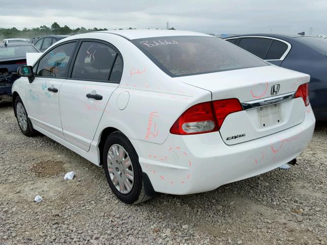 2HGFA1F35AH507926 - 2010 HONDA CIVIC VP WHITE photo 3