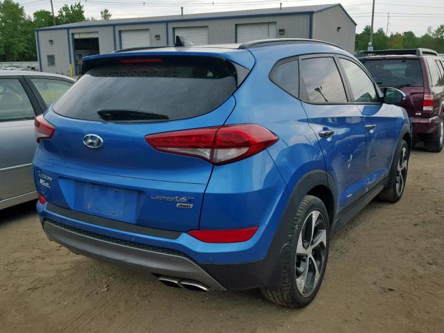 KM8J3CA24GU204828 - 2016 HYUNDAI TUCSON LIM BLUE photo 4