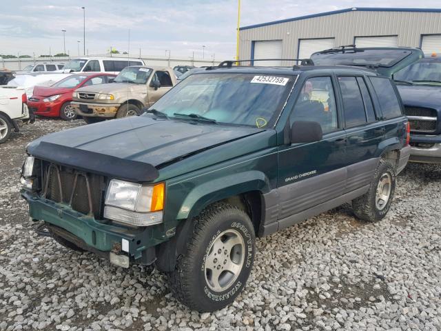 1J4GZ58S2WC152063 - 1998 JEEP GRAND CHER GREEN photo 2