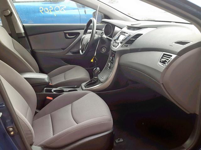 KMHDH4AE7EU181749 - 2014 HYUNDAI ELANTRA SE BLUE photo 5