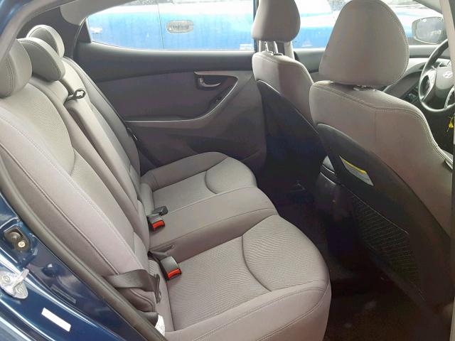 KMHDH4AE7EU181749 - 2014 HYUNDAI ELANTRA SE BLUE photo 6