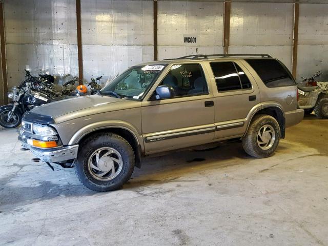 1GNDT13W7Y2255153 - 2000 CHEVROLET BLAZER GRAY photo 10