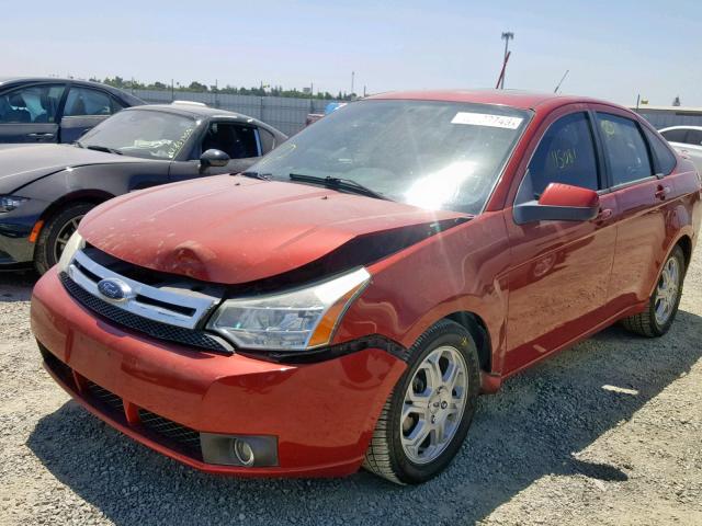 1FAHP36N19W249376 - 2009 FORD FOCUS SES RED photo 2