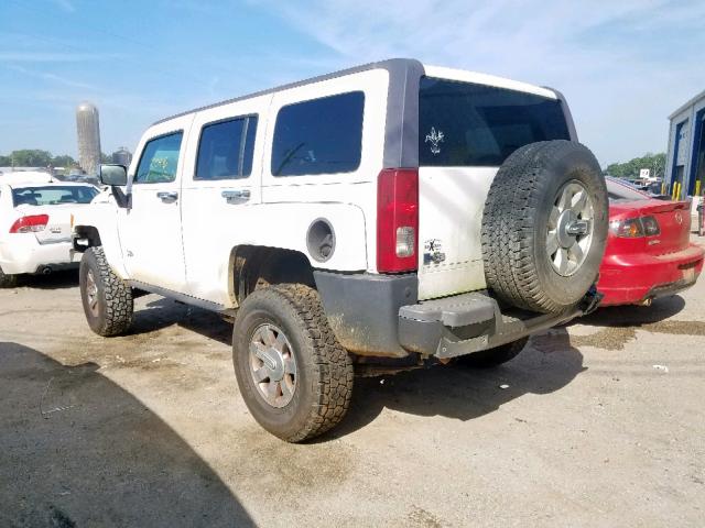 5GTDN13E878166559 - 2007 HUMMER H3 WHITE photo 3