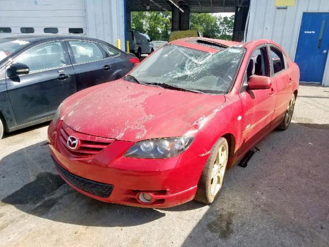 JM1BK123X41196531 - 2004 MAZDA 3 S RED photo 2