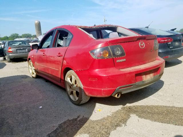 JM1BK123X41196531 - 2004 MAZDA 3 S RED photo 3