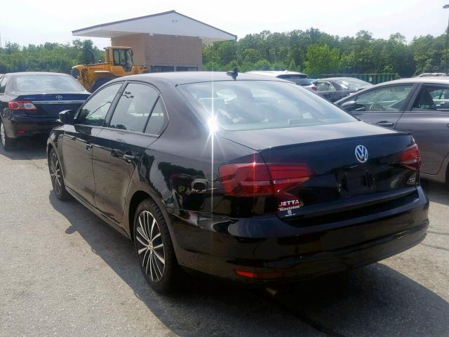 3VWD17AJ7GM293964 - 2016 VOLKSWAGEN JETTA SPOR BLACK photo 3