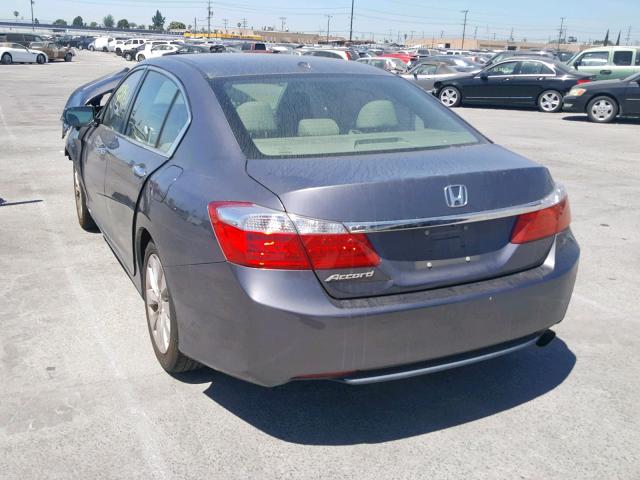 1HGCR2F82EA305207 - 2014 HONDA ACCORD EXL GRAY photo 3