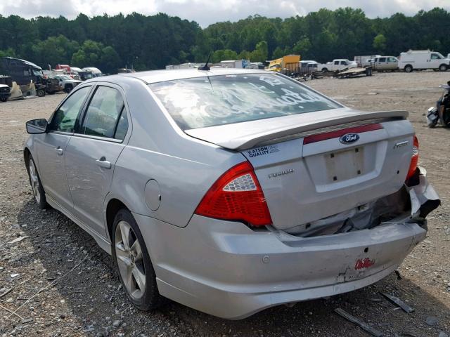 3FAHP0KC1AR165018 - 2010 FORD FUSION SPO SILVER photo 3