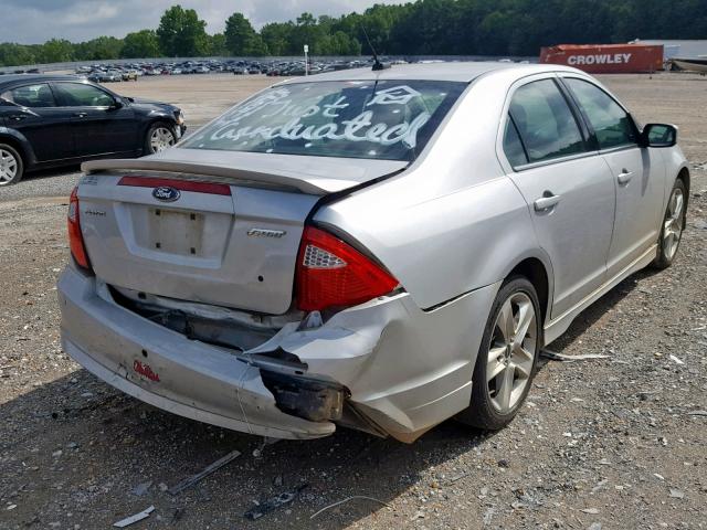 3FAHP0KC1AR165018 - 2010 FORD FUSION SPO SILVER photo 4