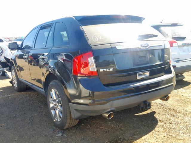 2FMDK3JC5BBA31425 - 2011 FORD EDGE SEL BLACK photo 3