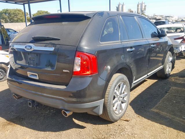 2FMDK3JC5BBA31425 - 2011 FORD EDGE SEL BLACK photo 4