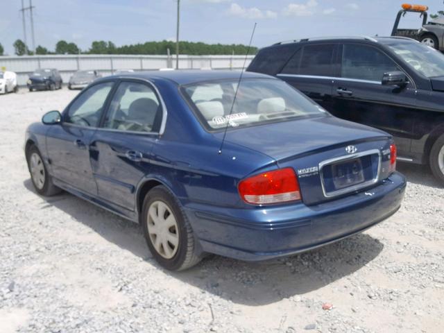 KMHWF25H15A182422 - 2005 HYUNDAI SONATA GL BLUE photo 3