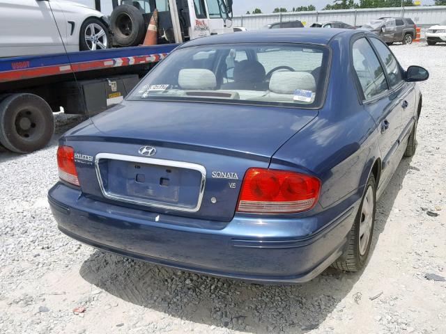 KMHWF25H15A182422 - 2005 HYUNDAI SONATA GL BLUE photo 4