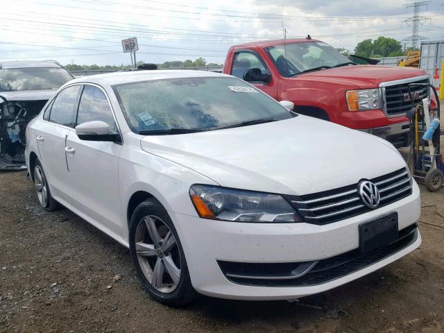 1VWBP7A34DC107219 - 2013 VOLKSWAGEN PASSAT SE WHITE photo 1