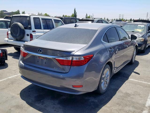 JTHBW1GG1E2051212 - 2014 LEXUS ES 300H GRAY photo 4