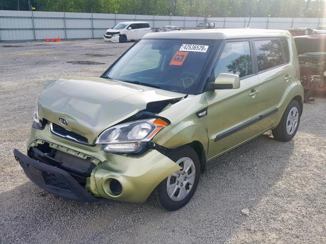 KNDJT2A58C7405438 - 2012 KIA SOUL GREEN photo 2