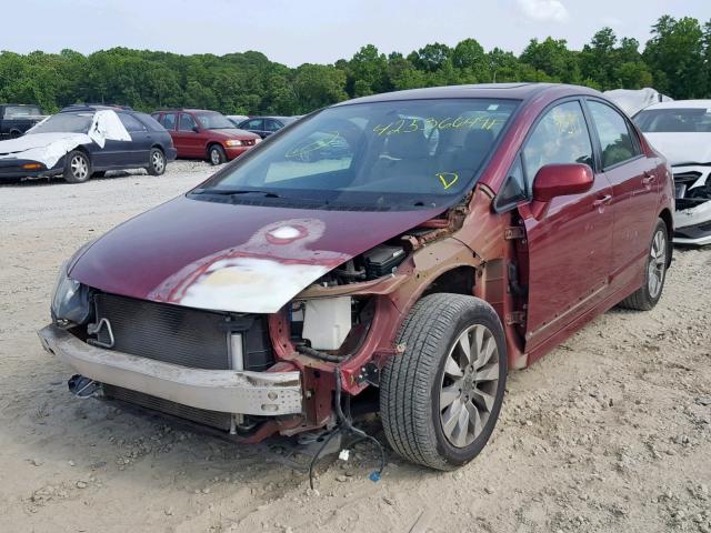 2HGFA1F99BH518644 - 2011 HONDA CIVIC EXL BURGUNDY photo 2