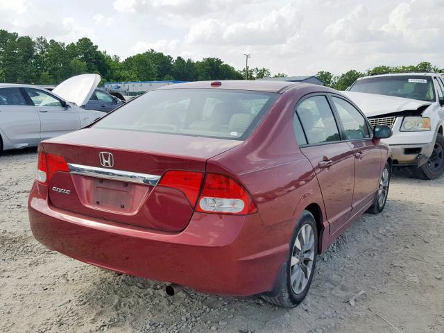 2HGFA1F99BH518644 - 2011 HONDA CIVIC EXL BURGUNDY photo 4