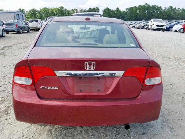 2HGFA1F99BH518644 - 2011 HONDA CIVIC EXL BURGUNDY photo 9