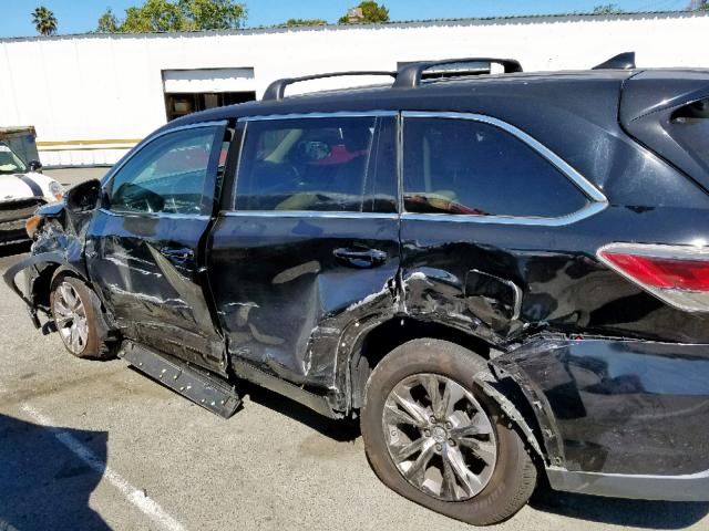 5TDBKRFH9FS093885 - 2015 TOYOTA HIGHLANDER BLACK photo 9