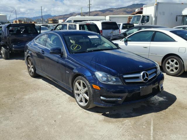 WDDGJ4HB1CF885731 - 2012 MERCEDES-BENZ C 250 BLUE photo 1