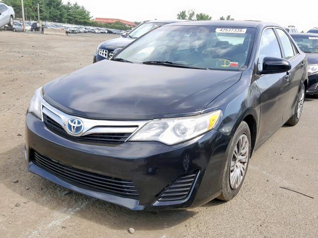 4T1BD1FK8EU140854 - 2014 TOYOTA CAMRY HYBR BLACK photo 2