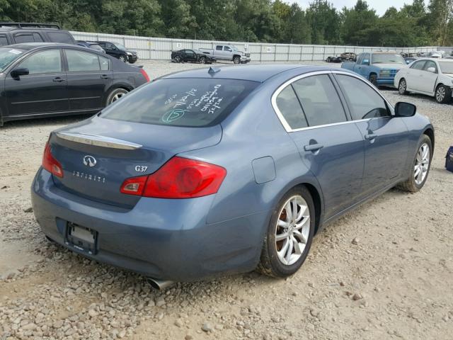 JNKCV61E39M011154 - 2009 INFINITI G37 BASE BLUE photo 4