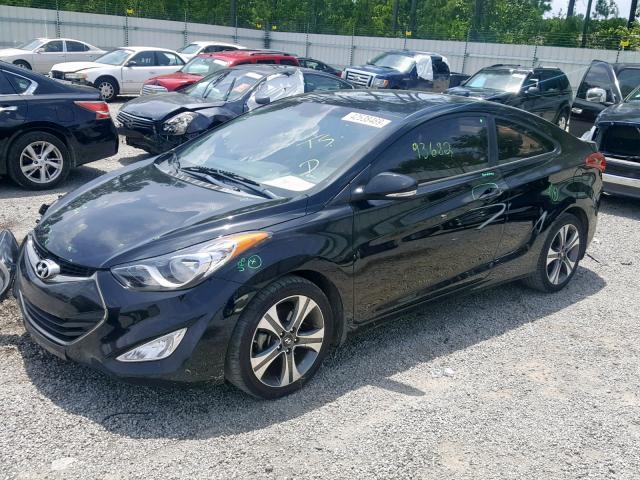 KMHDH6AE8DU019266 - 2013 HYUNDAI ELANTRA CO BLACK photo 2