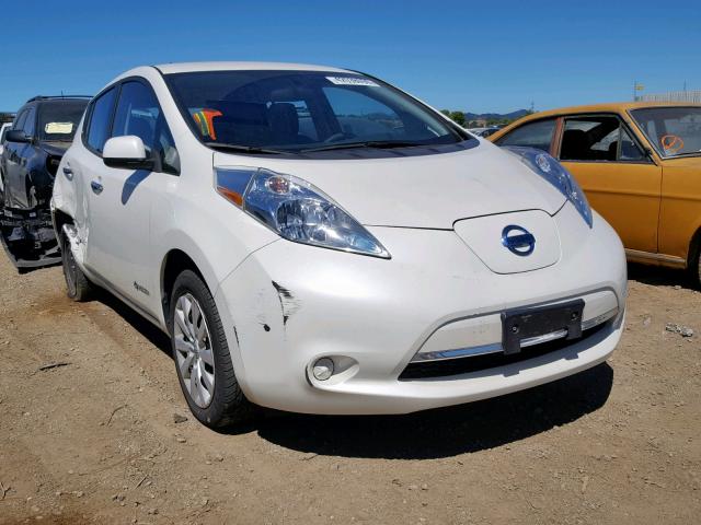 1N4AZ0CP1GC306206 - 2016 NISSAN LEAF S WHITE photo 1