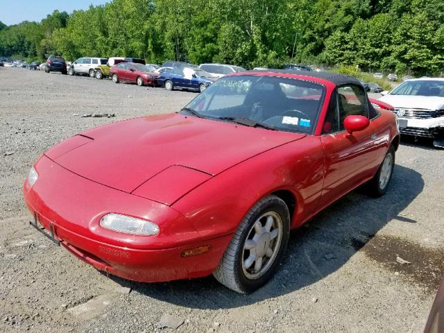 JM1NA3514M1223051 - 1991 MAZDA MX-5 MIATA RED photo 2