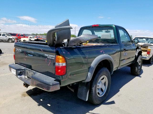 5TENM92N22Z047220 - 2002 TOYOTA TACOMA PRE GREEN photo 4