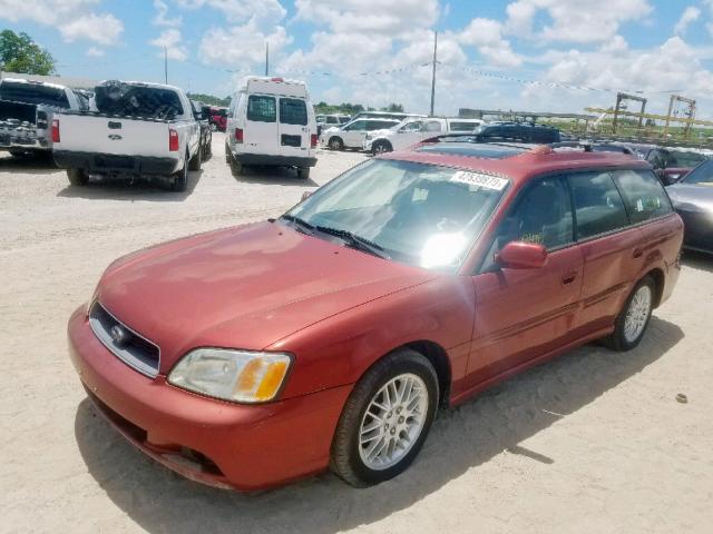 4S3BH635737309052 - 2003 SUBARU LEGACY L MAROON photo 2