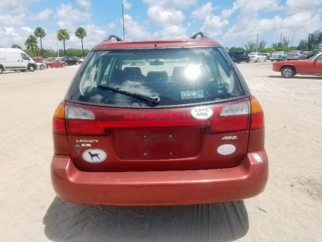 4S3BH635737309052 - 2003 SUBARU LEGACY L MAROON photo 9