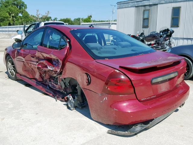 2G2WR544941167787 - 2004 PONTIAC GRAND PRIX MAROON photo 3