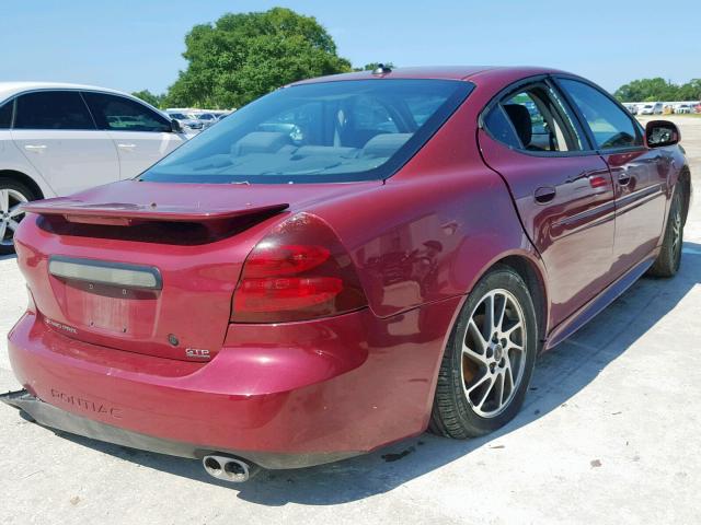 2G2WR544941167787 - 2004 PONTIAC GRAND PRIX MAROON photo 4