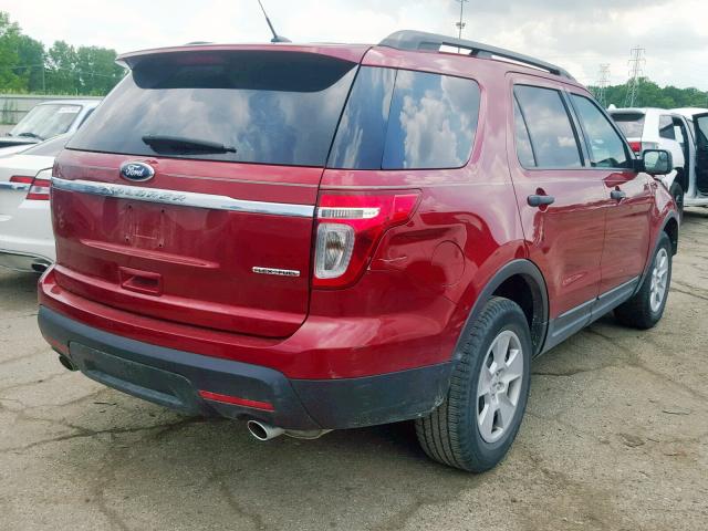 1FM5K7B87DGB25825 - 2013 FORD EXPLORER MAROON photo 4