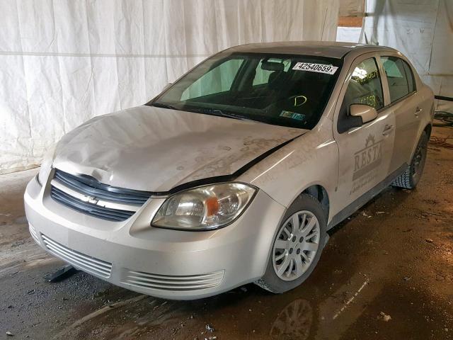 1G1AT58H597204650 - 2009 CHEVROLET COBALT LT GOLD photo 2